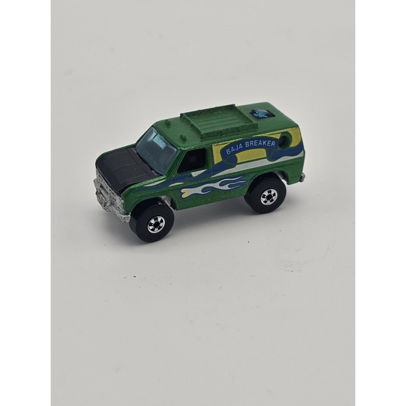 Hot Wheels Other - Hot Wheels Vintage 1977 Green Baja Breaker Van w/ Black Walls 1:64 Diecast